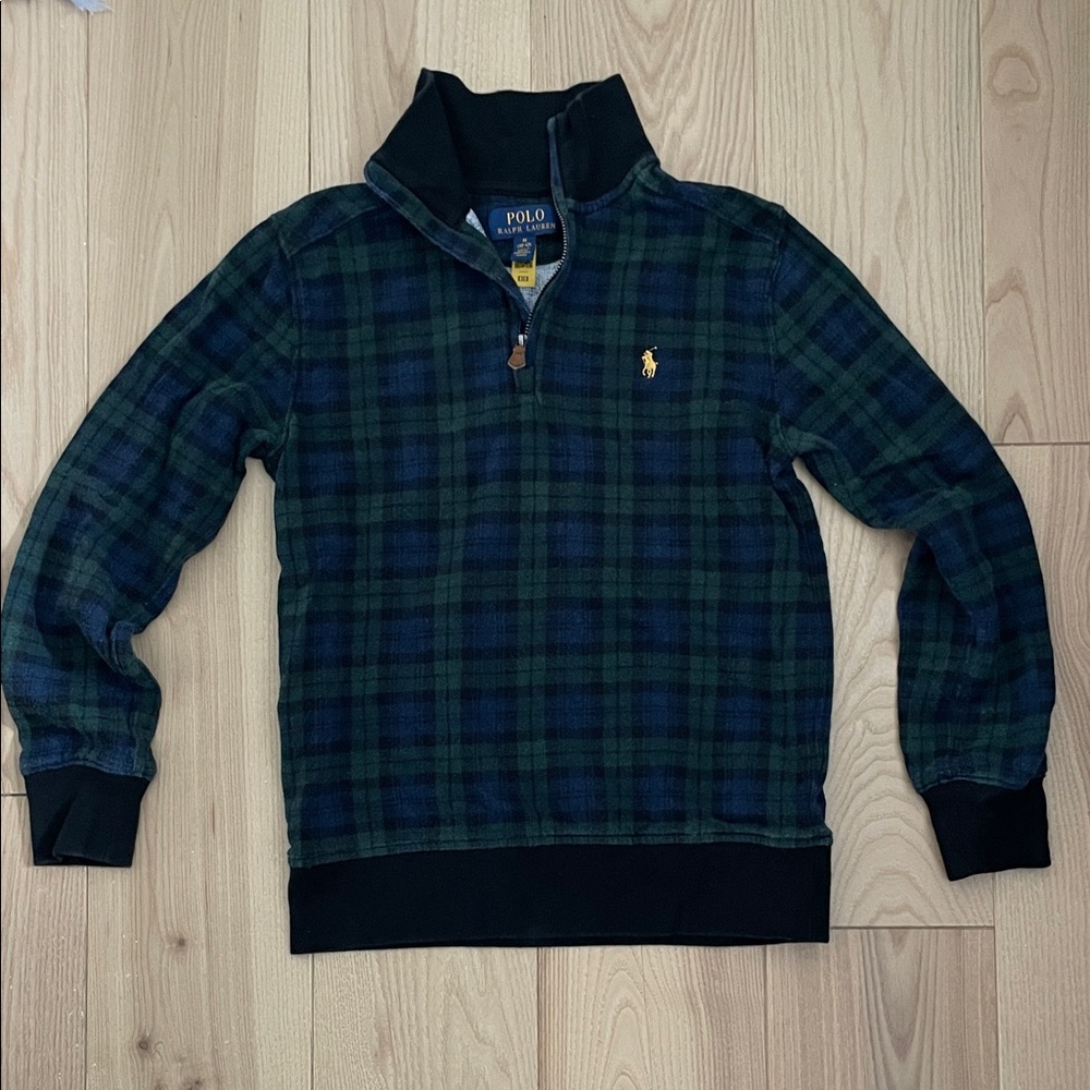 Polo by Ralph Lauren Boys Green Plaid Sweater